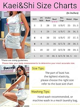 Amazon.com: Kaei&Shi Metallic Skirt For Women Club Exotic Amazon.com: Kaei&Shi Metallic Skirt For Women Club Exotic